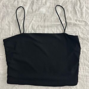 Black cropped cami